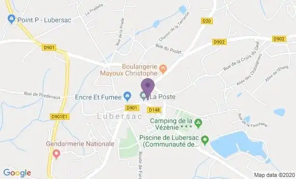 Localisation Crédit Agricole Agence de Lubersac