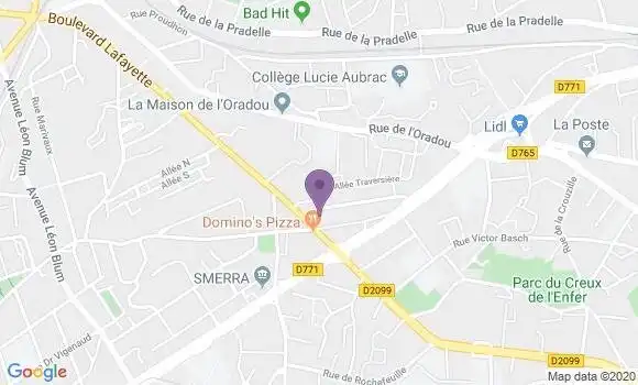 Localisation Crédit Agricole Agence de Clermont Ferrand Lafayette