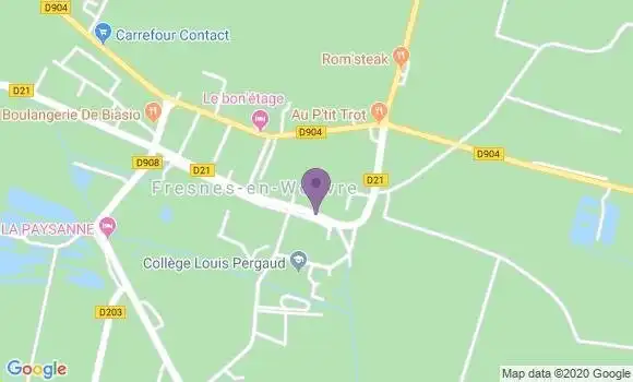 Localisation Crédit Agricole Agence de Fresnes