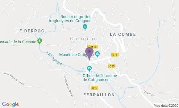 Localisation Crédit Agricole Agence de Cotignac