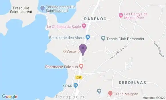 Localisation Crédit Agricole Agence de Porspoder