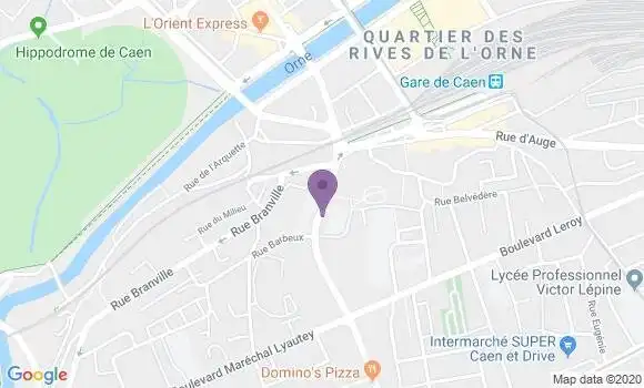 Localisation Société Générale Agence de Caen Vaucelles
