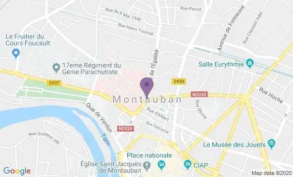 Localisation Crédit Agricole Agence de Montauban Villenouvelle