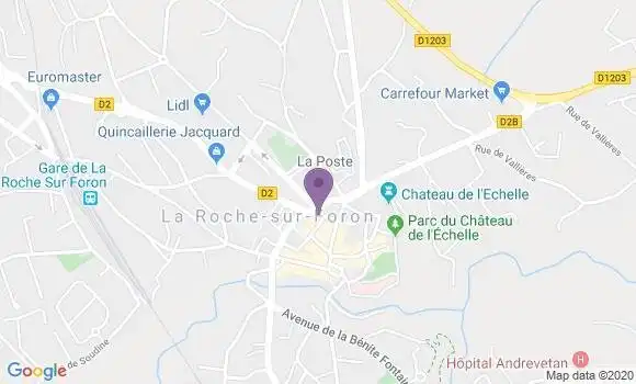 Localisation Crédit Agricole Agence de La Roche sur Foron