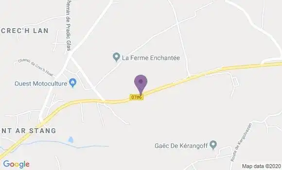 Localisation Crédit Agricole Agence de Lannion Saint Marc