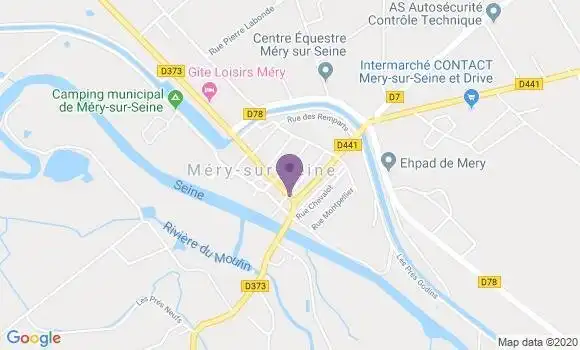 Localisation Crédit Agricole Agence de Méry sur Seine