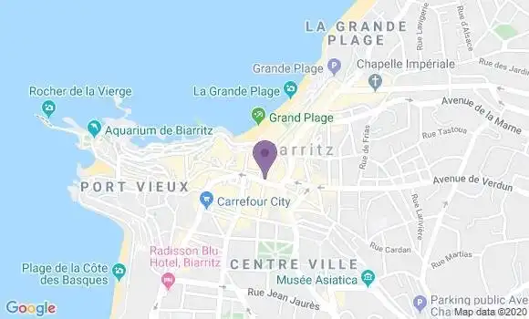 Localisation LCL Agence de Biarritz