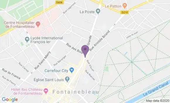 Localisation LCL Agence de Fontainebleau