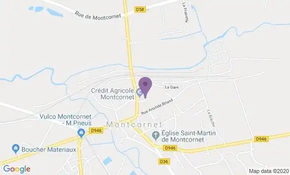Localisation Crédit Agricole Agence de Montcornet