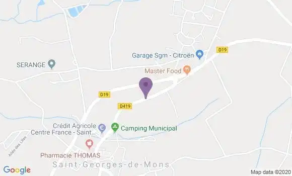 Localisation Crédit Agricole Agence de Saint Georges de Mons