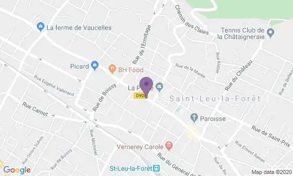Localisation LCL Agence de Saint Leu la Forêt