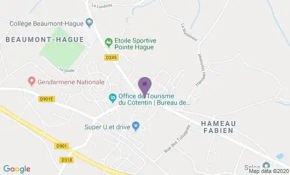 Localisation Crédit Agricole Agence de Beaumont Hague