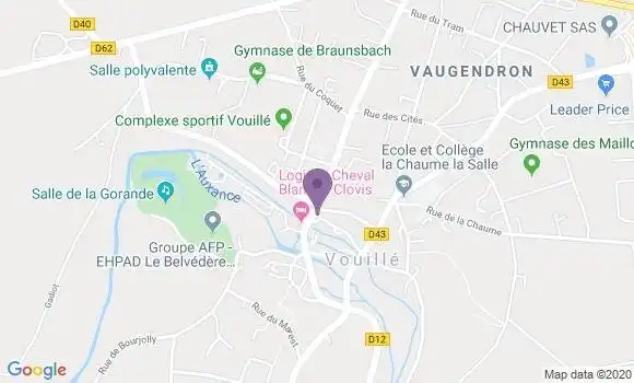 Localisation Crédit Agricole Agence de Vouillé