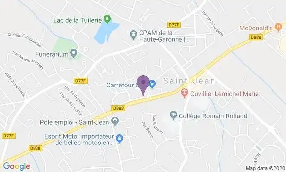 Localisation Crédit Agricole Agence de Saint Jean