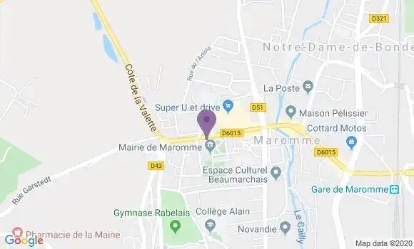 Localisation Crédit Agricole Agence de Maromme