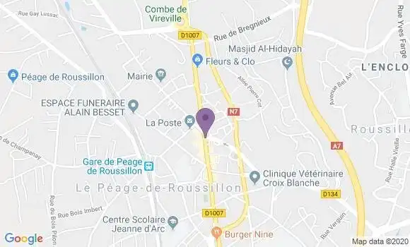 Localisation Crédit Agricole Agence de Le Péage du Roussillon
