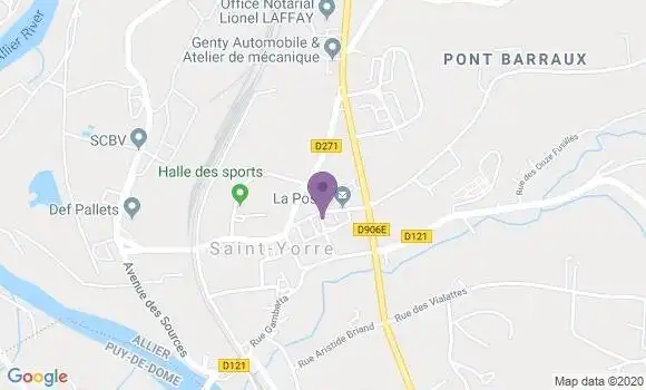 Localisation Crédit Agricole Agence de Saint Yorre