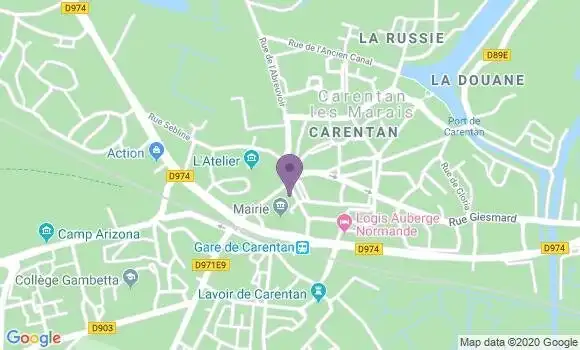 Localisation LCL Agence de Carentan