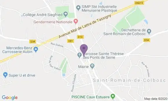 Localisation LCL Agence de Saint Romain de Colbosc