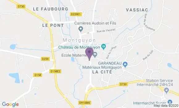 Localisation Crédit Agricole Agence de Montguyon