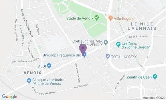 Localisation Société Générale Agence de Caen Venoix