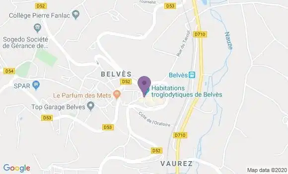 Localisation Crédit Agricole Agence de Belvès