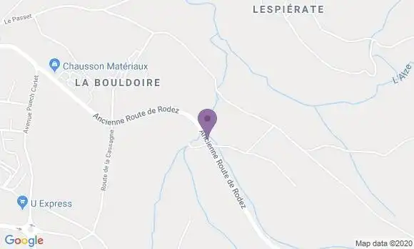 Localisation Crédit Agricole Agence de Rignac