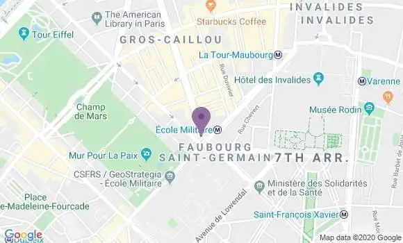 Localisation LCL Agence de Paris Ecole Militaire