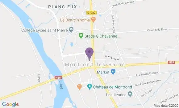 Localisation Crédit Agricole Agence de Montrond les Bains