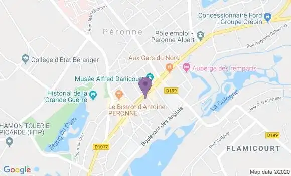 Localisation Crédit Agricole Agence de Péronne