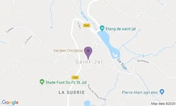 Localisation Crédit Agricole Agence de Chamboulive