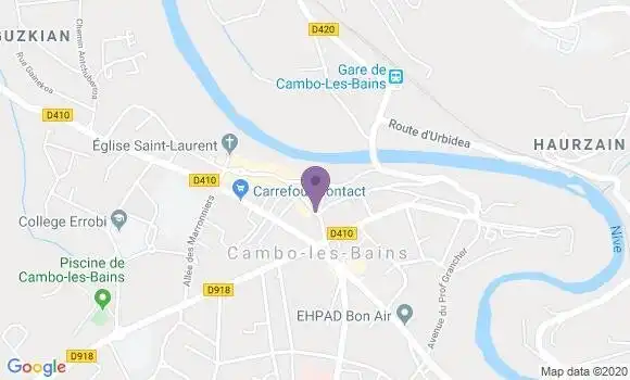 Localisation Crédit Agricole Agence de Cambo les Bains