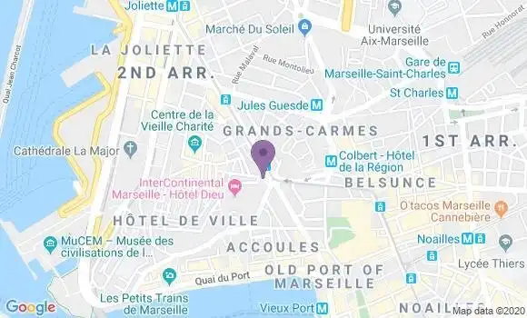 Localisation LCL Agence de Marseille Carnot