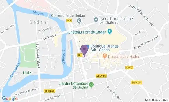 Localisation Crédit Agricole Agence de Sedan Centre