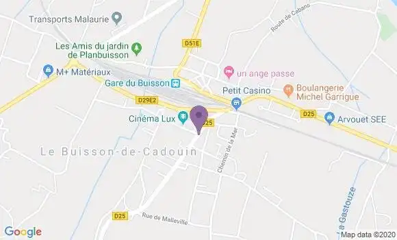 Localisation Crédit Agricole Agence de Le Buisson de Cadouin