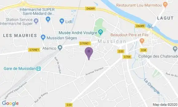 Localisation LCL Agence de Mussidan