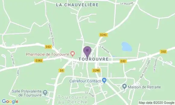 Localisation Crédit Agricole Agence de Tourouvre