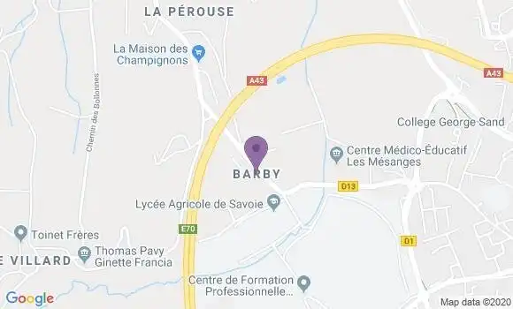 Localisation Crédit Agricole Agence de Barby