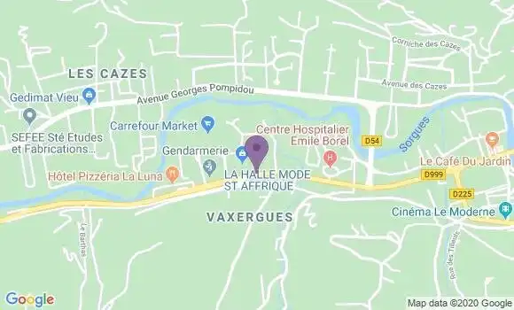 Localisation Crédit Agricole Agence de Saint Affrique Chantefriboule