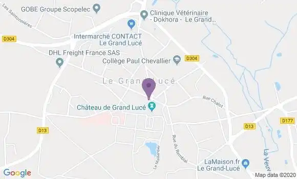 Localisation Crédit Agricole Agence de Le Grand Lucé