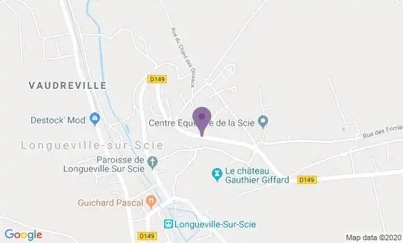 Localisation Crédit Agricole Agence de Longueville sur Scie