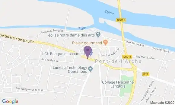 Localisation LCL Agence de Pont de l