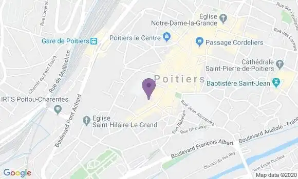 Localisation Crédit Agricole Agence de Poitiers Carnot