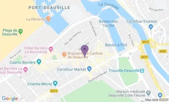 Localisation Crédit Agricole Agence de Deauville