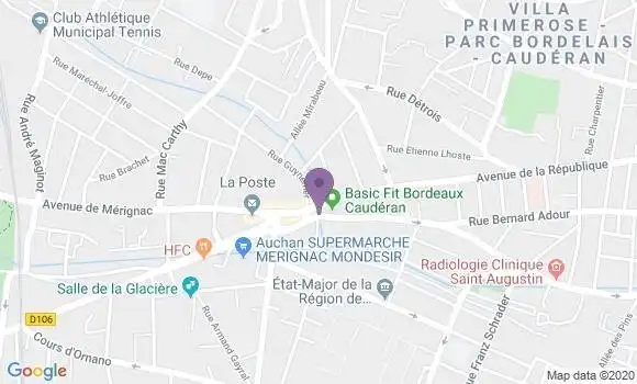 Localisation Crédit Agricole Agence de Bordeaux Judaïque Mondésir