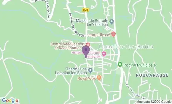 Localisation LCL Agence de Lamalou les Bains