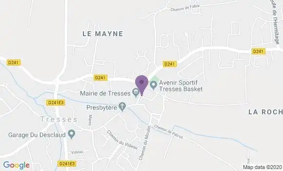 Localisation Crédit Agricole Agence de Tresses