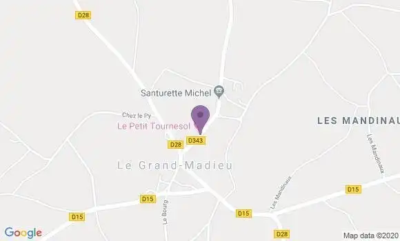 Localisation Crédit Agricole Agence de Champagne Mouton