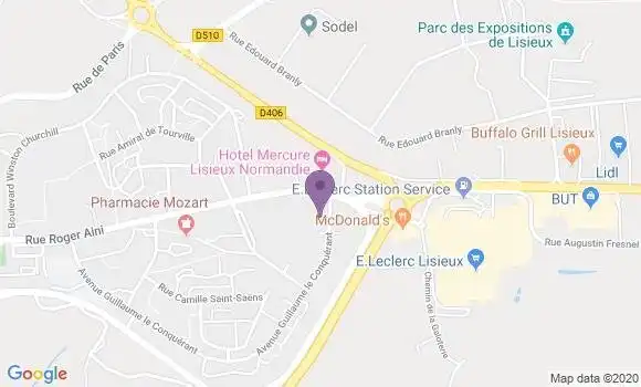 Localisation Crédit Agricole Agence de Lisieux Conquérant