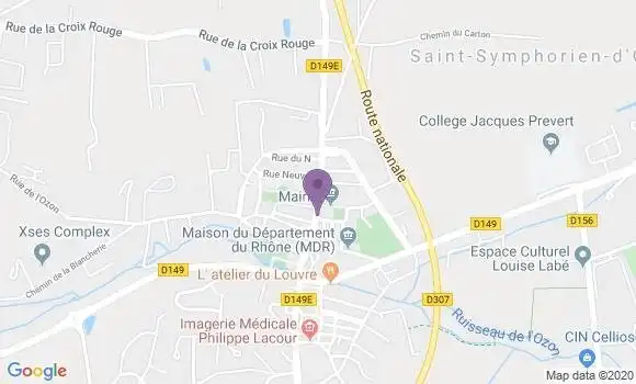 Localisation LCL Agence de Saint Symphorien d
